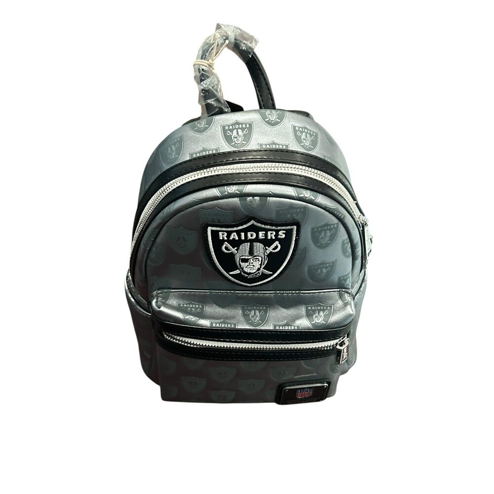 Loungefly NFL Las Vegas Raiders Logo Mini Backpack NWT - Picture 3 of 5